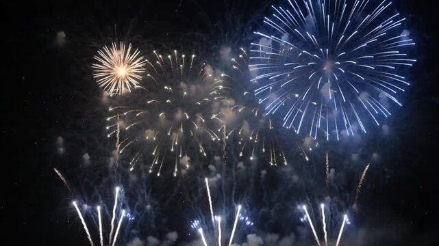 Happy New Year 2027 Animated Fireworks Celebration