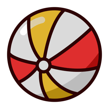 illustration volly ball beach
