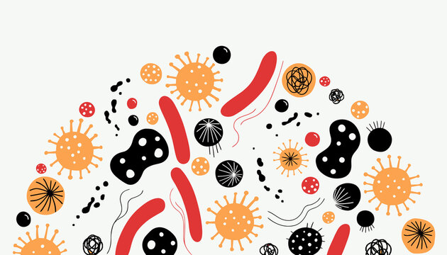 Abstract Microbe Bacteria Viruses Shapes & Patterns - Medical Science