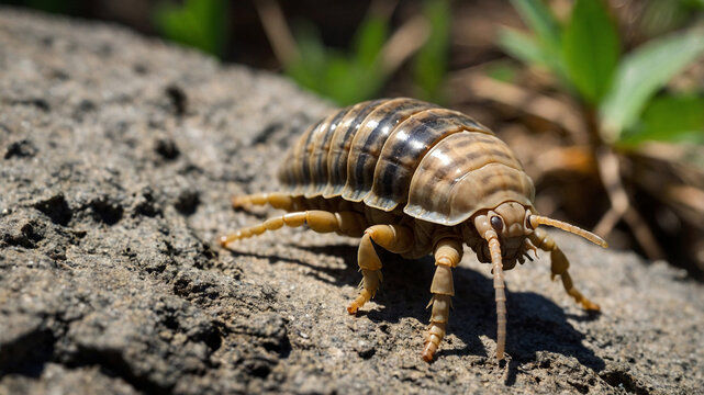 isopod on a rock