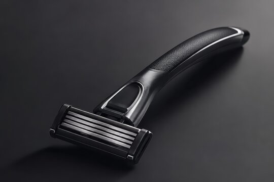 Razor on a dark surface, close-up