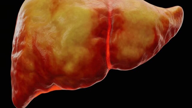3D human hepatic steatosis model depicting liver health stages