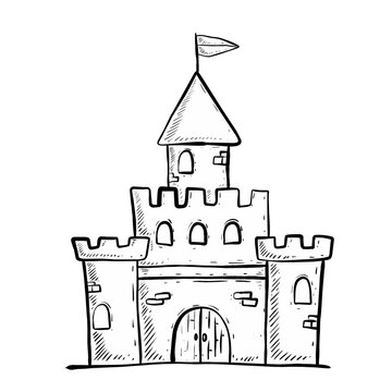 Handdrawn castle Illustration