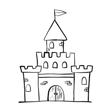 Handdrawn castle Illustration