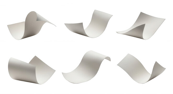 white paper sheets in mid air on a white background ideas creativity and information flow for various design purposes