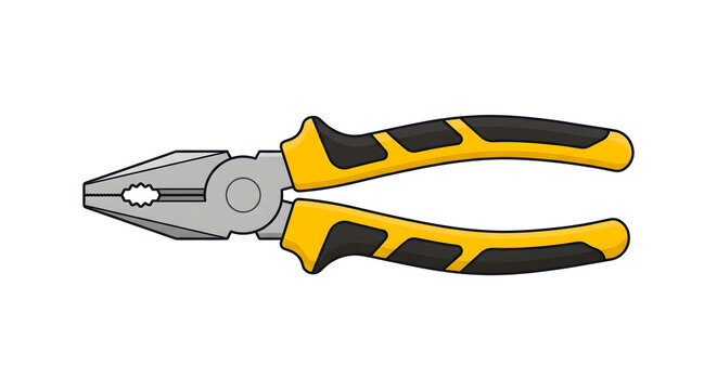 Combination pliers hand tool vector illustration isolated on white background