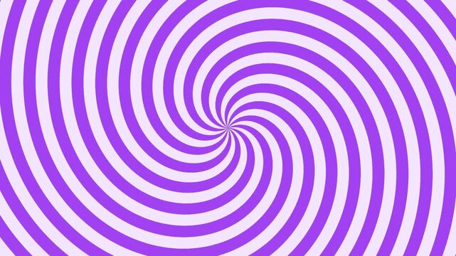Rotating Purple and White Spiral Hypnotic Swirl Motion Background