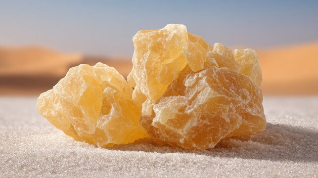 Pile of Pale Yellow Rough Irregular Shaped Kiroro Crystals with Subtle Luster