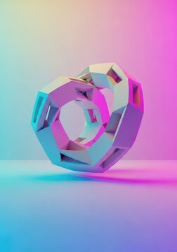 Abstract digital rendering showing a white impossible geometric void, bending reality and perspective in a minimal space, wallpaper, illusion, corridor