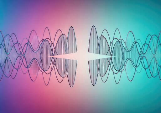 Abstract digital visualization showing a gap in the repeating patterns of sine waves, symbolizing a sudden failure or signal loss, graph, testing, interruption