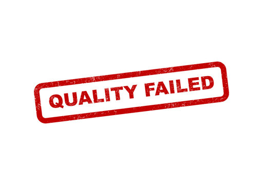 Red rubber stamp with the text quality failed in a simple grunge frame style isolated on transparent background
