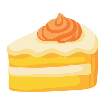 Whipped Cream Cake Slice Dessert