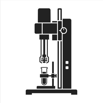 Laboratory homogenizer equipment vector icon on white