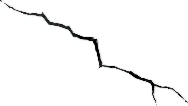 Black and white cracked line