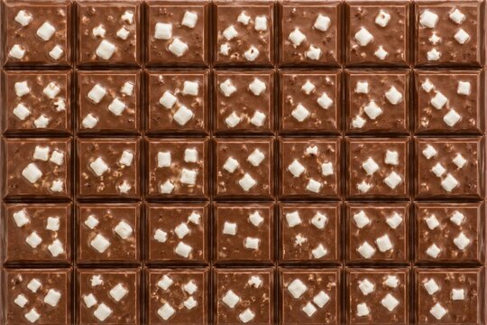 Marshmallow Chocolate Bar. Chocolate Bar Background.