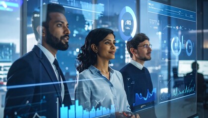 Fototapeta premium AI-Powered Financial Analytics and Business Intelligence