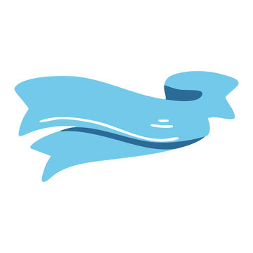 Blue Ribbon Banner Label Element