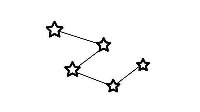 Several small stars connected by thin lines forming a constellation pattern representing a wide network of milestones or linked personal achievements