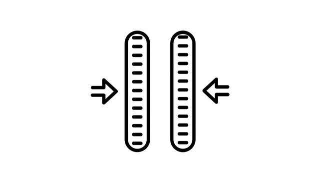 Two thermometer gauges with arrows pointing both inward and outward symbolizing careful comparison balance or a measured tradeoff between two options