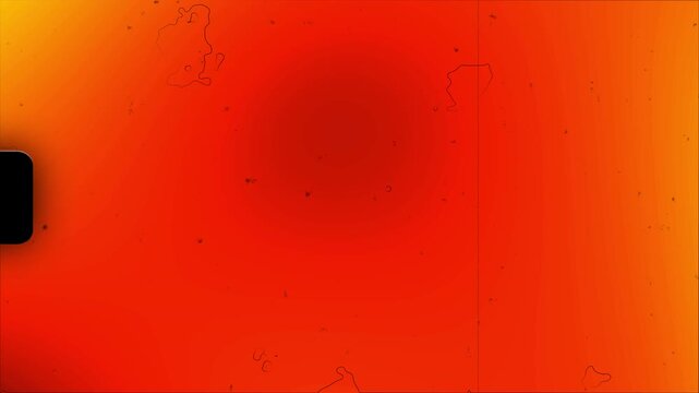 4k super 8 mm movie film frame animation with Warm orange red film burn light leak video overlay.