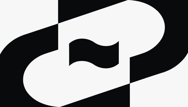 Abstract Interlocking Shapes Logo Design