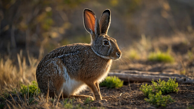 jackrabbit on the ground