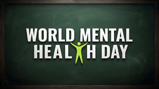 Raising awareness for world mental health day promoting wellbeing and reducing stigma globally