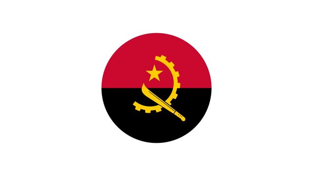 Icon Flag Angola Circle Bounce 4K Transparent	