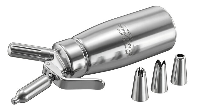 Professional Stainless Steel Whipped Cream Dispenser and Nozzles   
