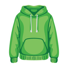 Naklejka premium Green Hoodie Sweatshirt Casual Wear