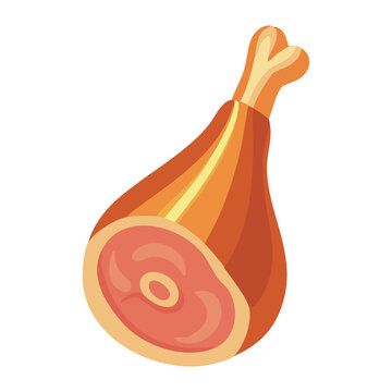 Raw Ham Meat Butcher Food Icon