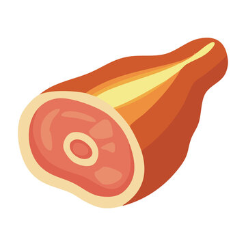 Raw Ham Meat Cut Food Icon