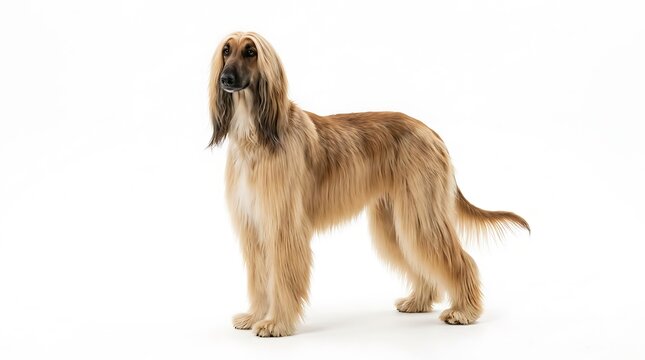 Elegant Afghan Hound Standing