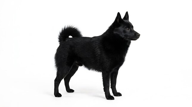 Black Schipperke Dog Portrait
