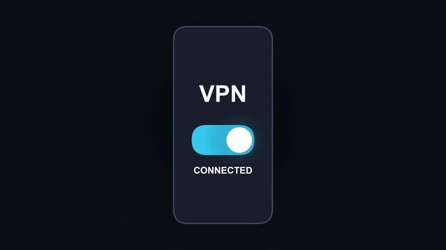 VPN Connection Interface Toggle Button Animation for Mobile Cybersecurity