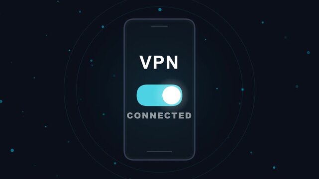 VPN Status Animation Mobile Switch from Disconnected to Connected