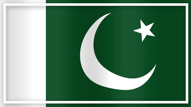Animated Grid of Waving Pakistan National Flags Background Loop