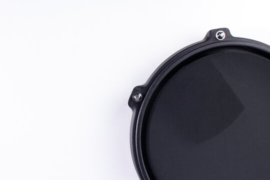 Black mesh head electronic drum pad with sturdy frame. Ideal for practice, recording, and live performance with responsive feel.