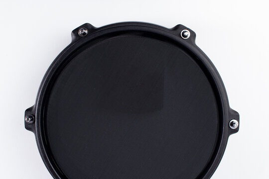 Black mesh head electronic drum pad with sturdy frame. Ideal for practice, recording, and live performance with responsive feel.