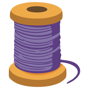 Purple Thread Spool Sewing Supply