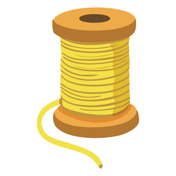 Yellow Thread Spool Sewing Supply
