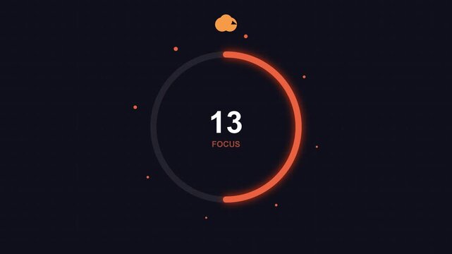 Countdown Timer with Focus and Rest Phases for Productivity