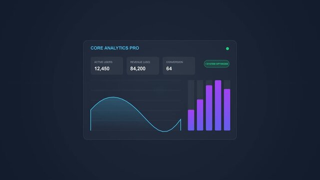 Dashboard Analytics Interface Showing Real Time Data Visualization