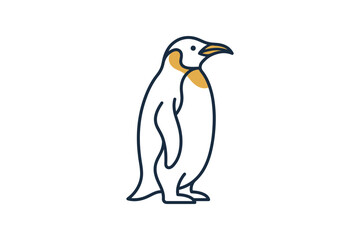 Obraz premium Minimalist Emperor Penguin Vector Illustration