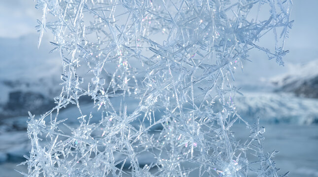Crystal fog frozen mist translucent ice lattice texture