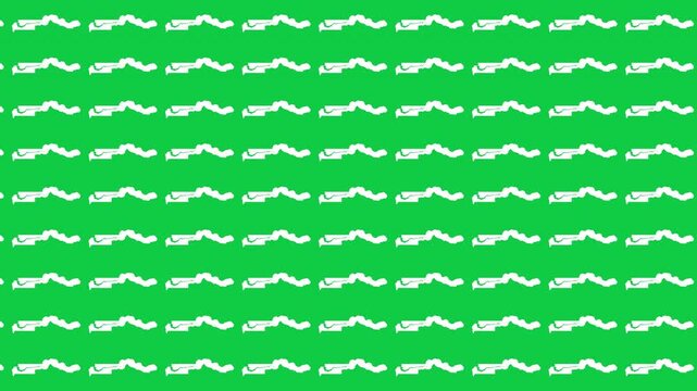 The Gambia map pattern scrolling perfect 15 second loop with green background