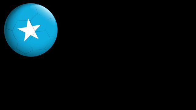 Blue Soccer Balls with White Stars Bouncing on Black Background