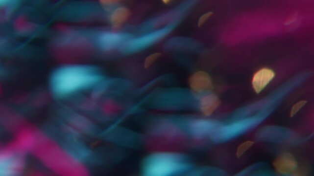 Reflection gradient. Blur bokeh flare. Defocused pink blue neon color glow flicker blaze gleam glimmer shine on abstract light overlay.