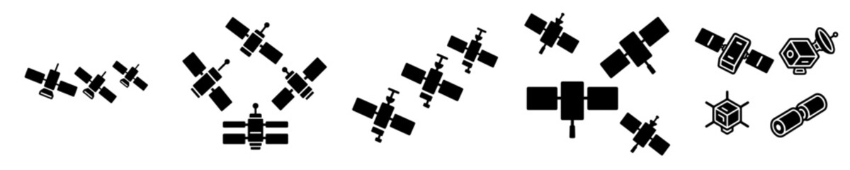 Set of satellite-style vector silhouettes © Jefri Syahputra BKL