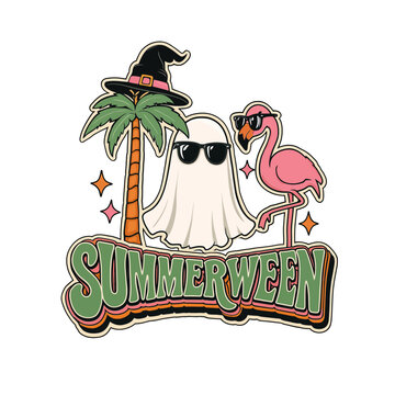 Summer Halloween Party Invitation Card Design